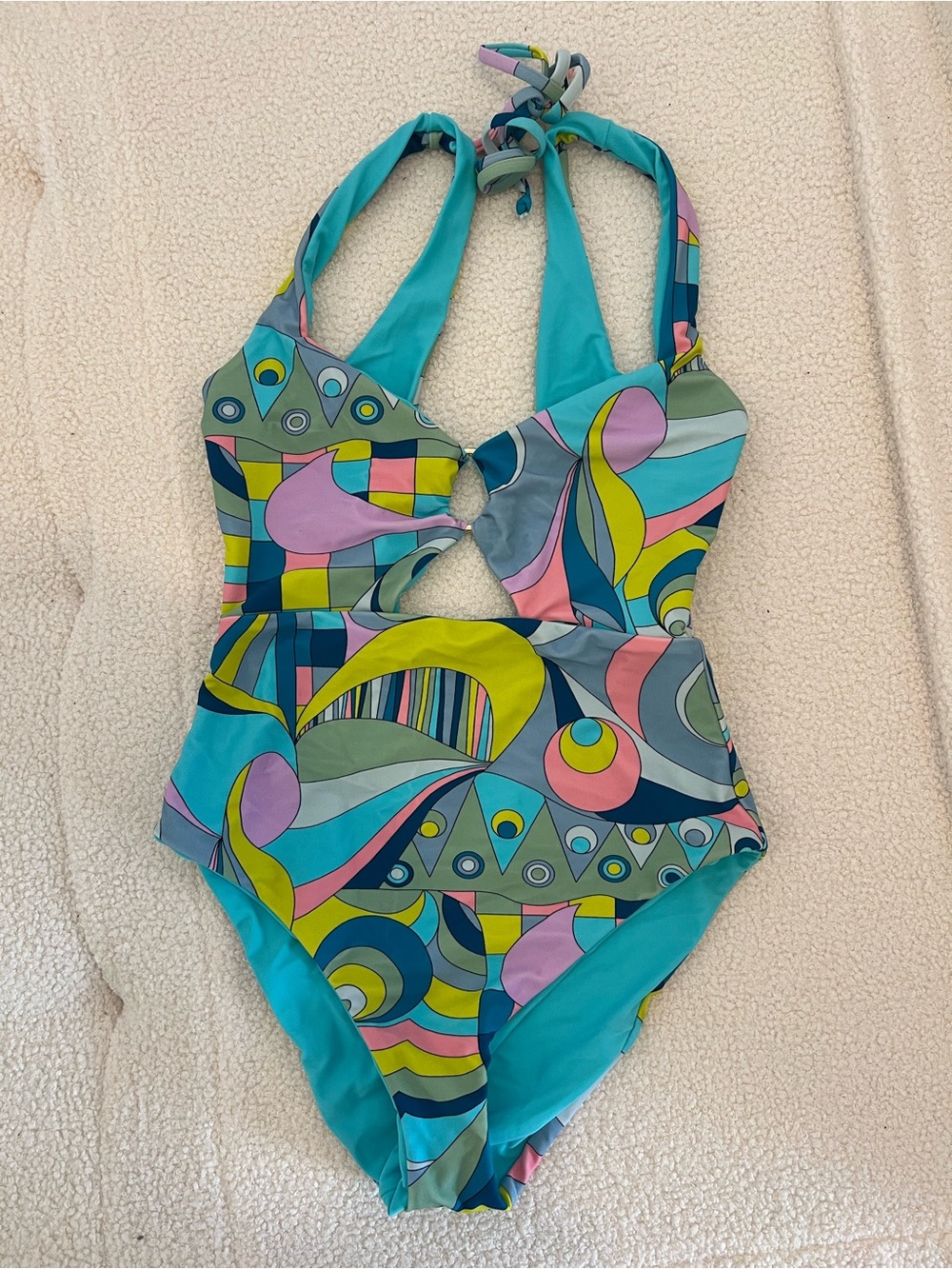 Show me your Mumu Multi-Color One-Piece Swimsuit with Cutout